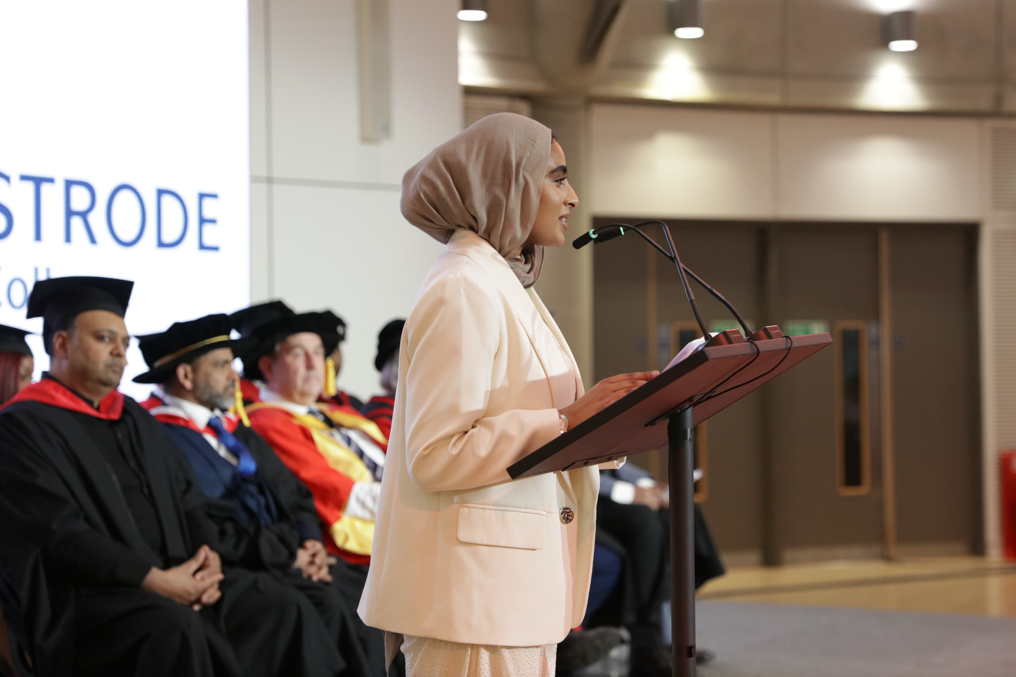 Event stage with speaker